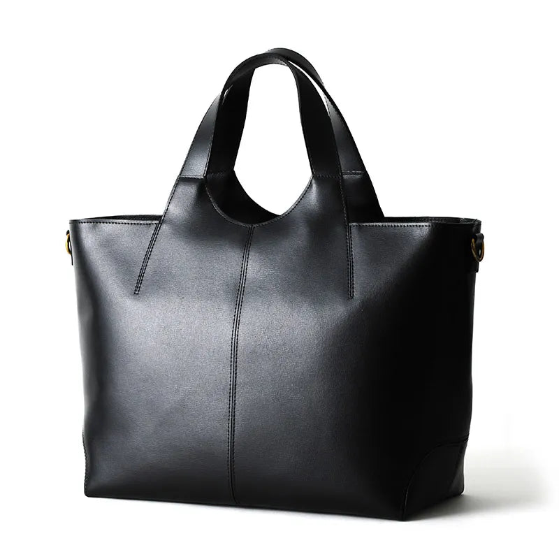 Two Piece Leather Tote Bag L