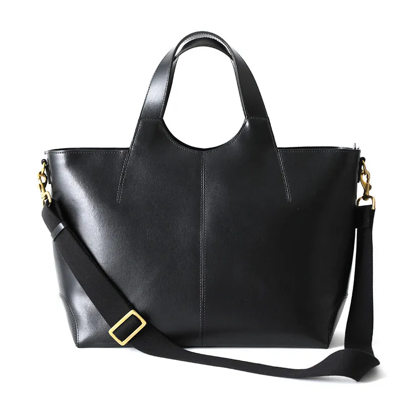 Two Piece Leather Tote Bag L