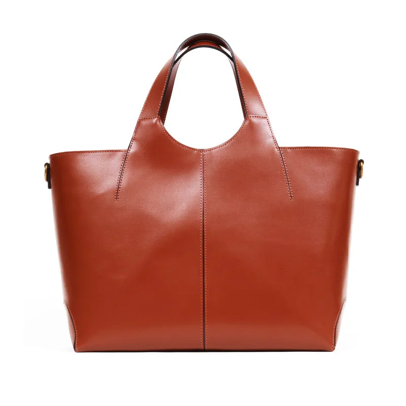 Two Piece Leather Tote Bag L