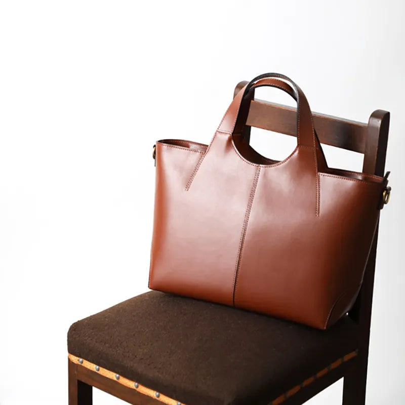 Two Piece Leather Tote Bag M