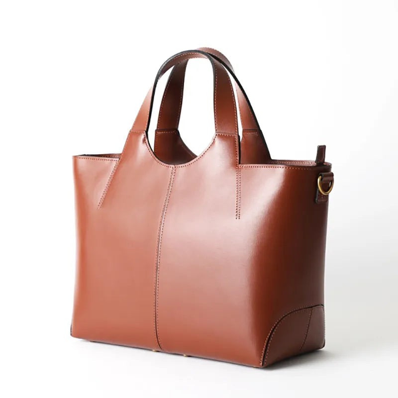 Two Piece Leather Tote Bag M