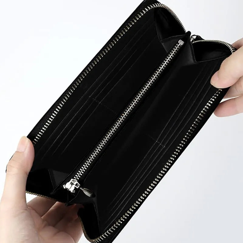 Randoseru leather goods series Round zipper wallet