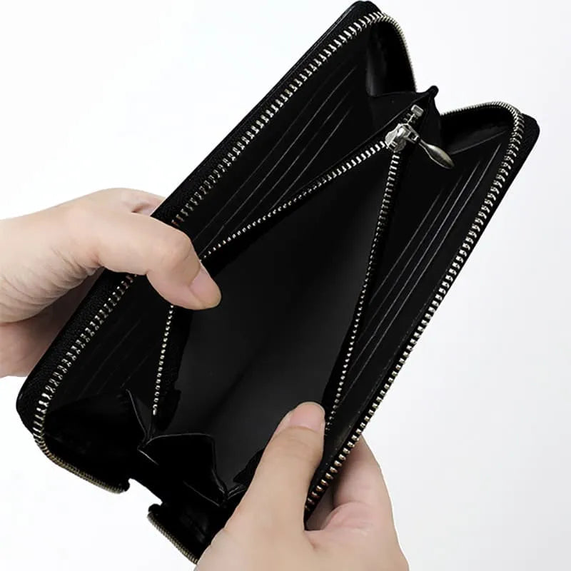 Randoseru leather goods series Round zipper wallet