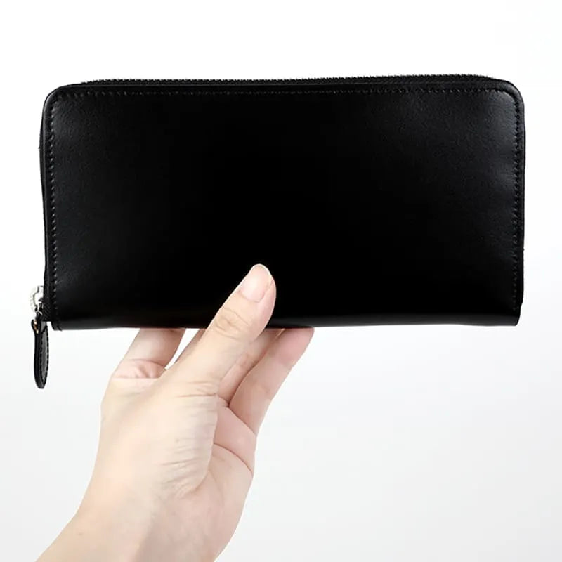 Randoseru leather goods series Round zipper wallet