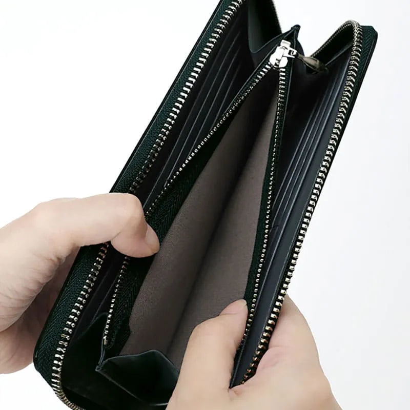 Randoseru leather goods series Round zipper wallet