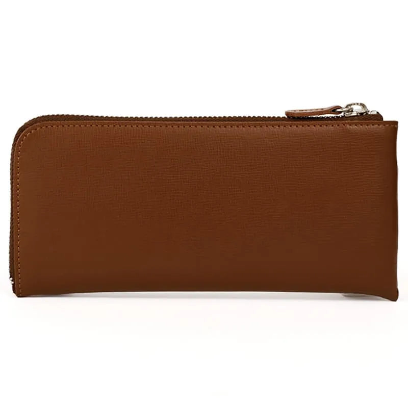 Randoseru leather goods series Half-round zipper wallet