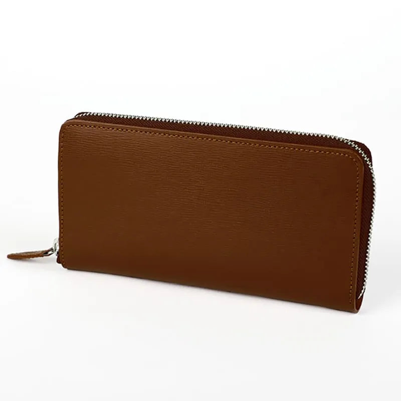 Randoseru leather goods series Round zipper wallet