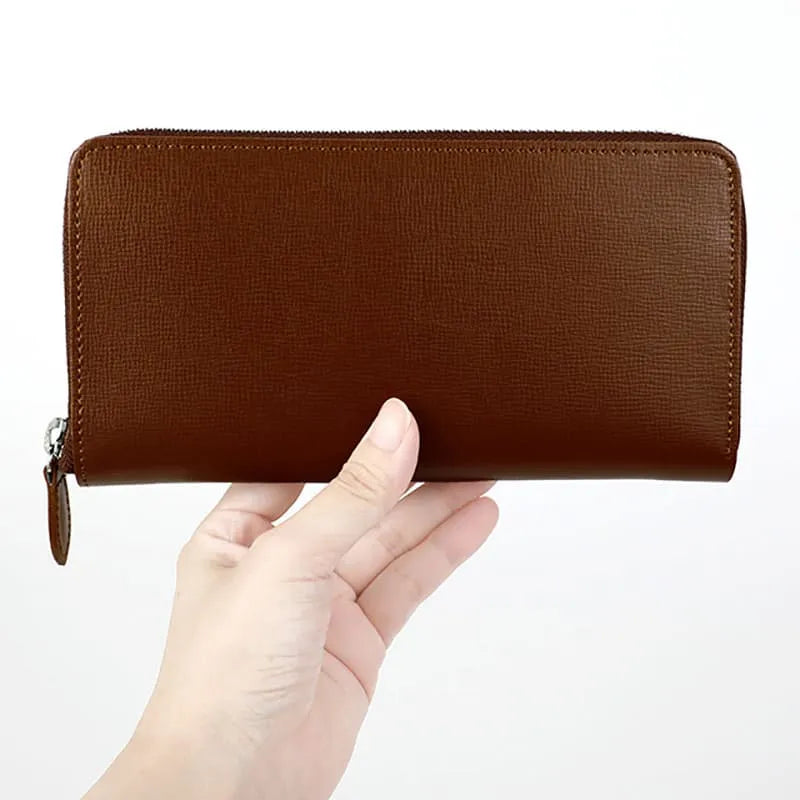 Randoseru leather goods series Round zipper wallet