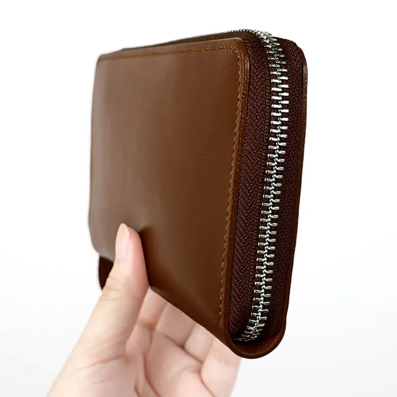 Randoseru leather goods series Round zipper wallet