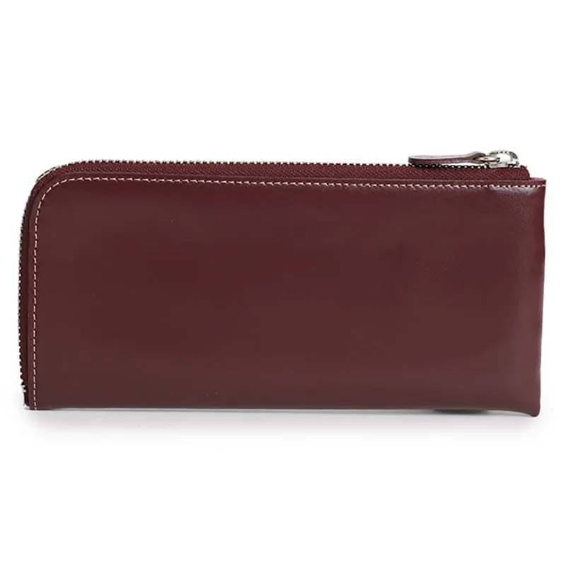 Randoseru leather goods series Half-round zipper wallet