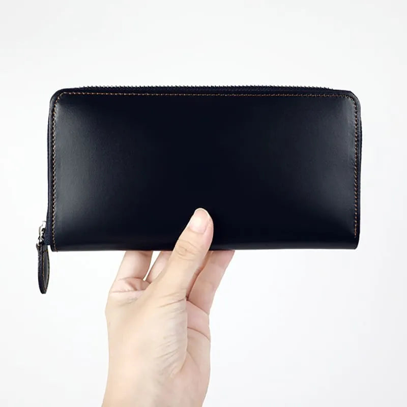 Randoseru leather goods series Round zipper wallet