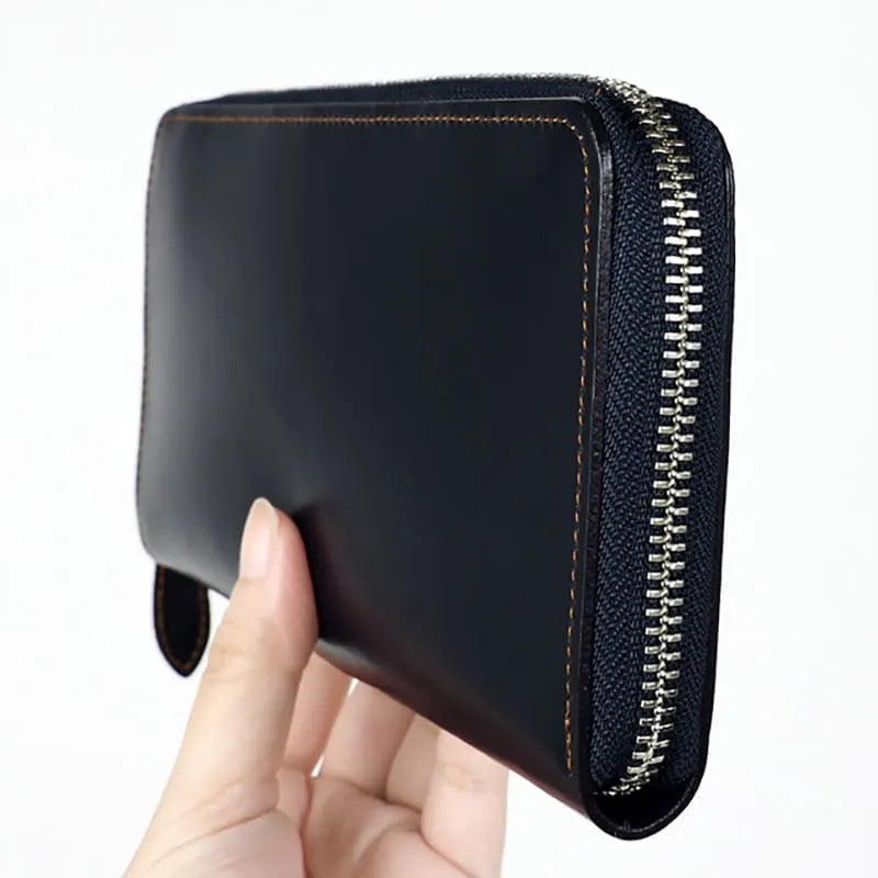 Randoseru leather goods series Round zipper wallet