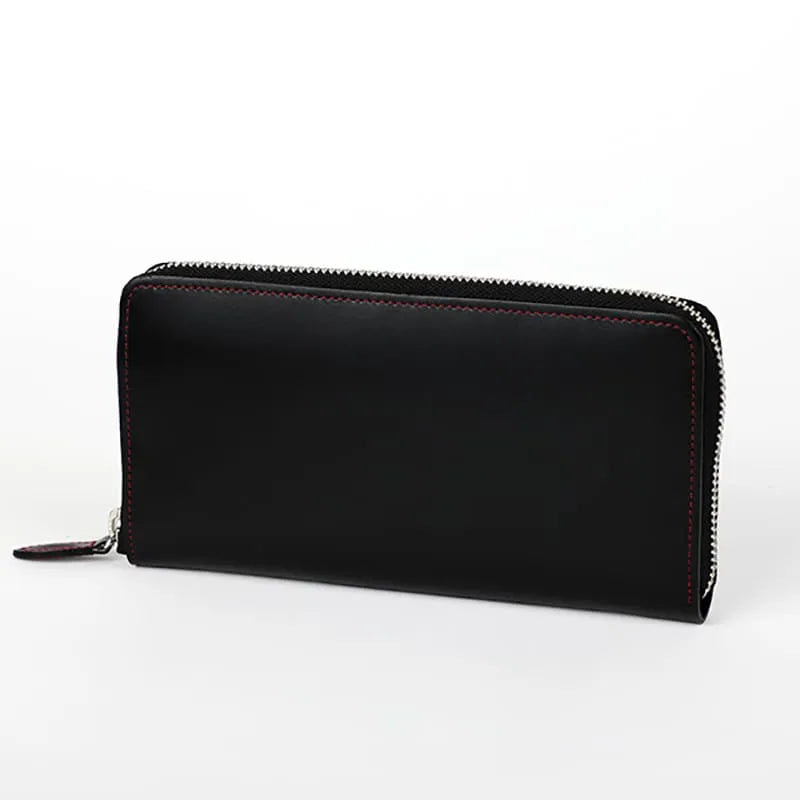 Randoseru leather goods series Round zipper wallet